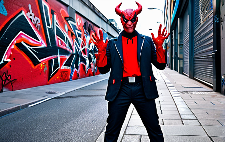 데블 M 캐릭터별 인기 코스프레 - Devil M Cosplay - Expressive Portrait**

"A cosplayer portraying Devil M, fully clothed in a detaile...