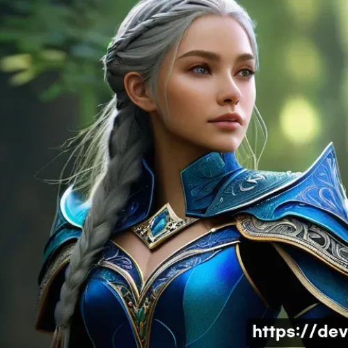 Home 24 데블 M 금손 유저 제작 콘텐츠 - **A highly detailed character from the fantasy MMORPG 'Devol M', showcasing exceptional character cu...