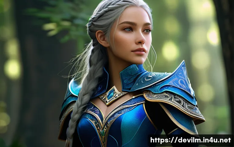 데블 M 금손 유저 제작 콘텐츠 - **A highly detailed character from the fantasy MMORPG 'Devol M', showcasing exceptional character cu...